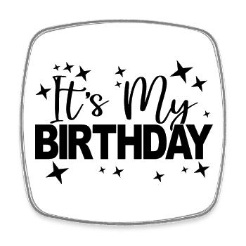 It's My Birthday Cool Birthday Party Geschenk & Outfit - Viereckiger Kühlschrankmagnet - Weiß - Vorne