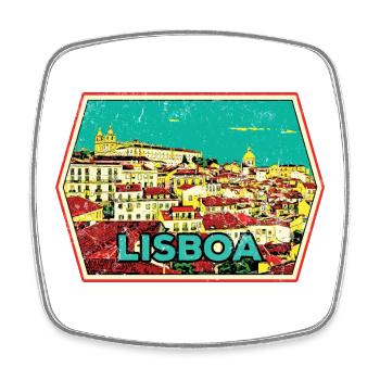 Lisbonne Portugal, belle ville - Magnet carré - blanc - Devant