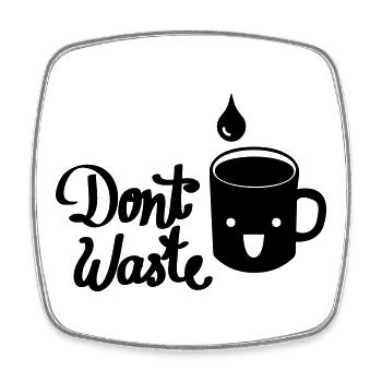 Don`t waste Water - Viereckiger Kühlschrankmagnet - Weiß - Vorne