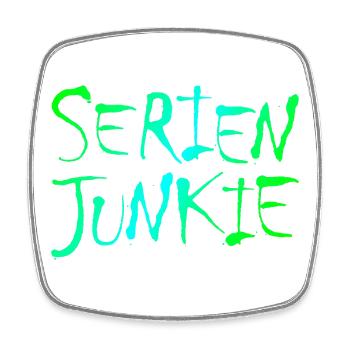 NERDY forever - Serienjunkie - Viereckiger Kühlschrankmagnet - Weiß - Vorne