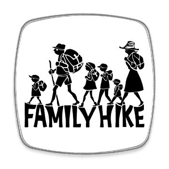 Conception de randonnée familiale pour les équipes familiales et plus encore... - Magnet carré - blanc - Devant