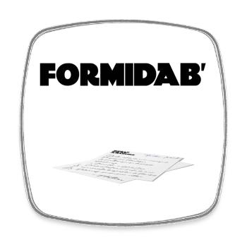 Formidab' - Magnet carré - blanc - Devant