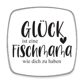 Fische Fischmama Haustier Aquarium Geschenk - Viereckiger Kühlschrankmagnet - Weiß - Vorne