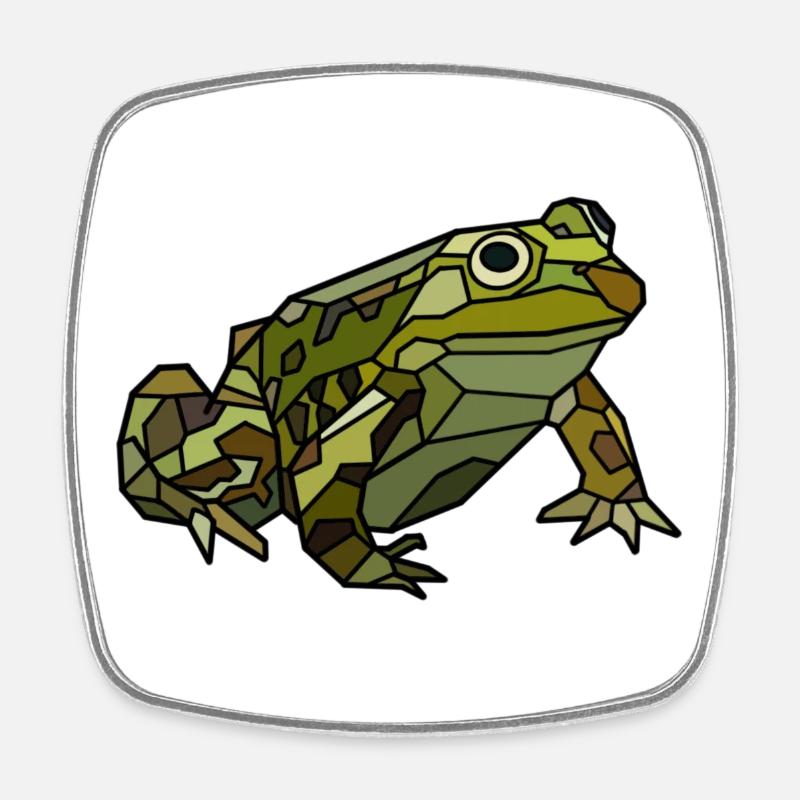 Grenouille - Magnet carré - blanc
