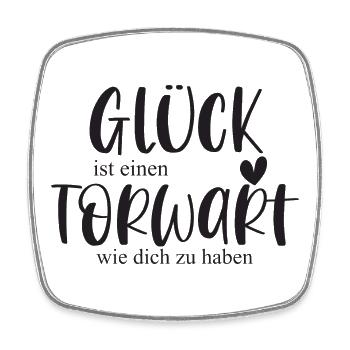 Torwart Fußball Sport Fußballspieler Geschenk - Viereckiger Kühlschrankmagnet - Weiß - Vorne