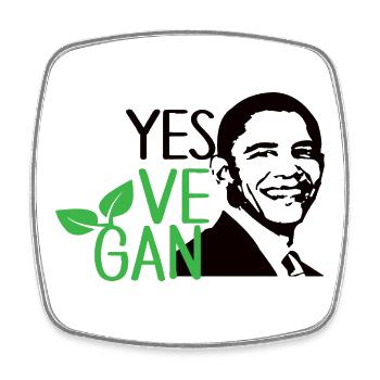 Yes Ve Gan Vegan Veganer Spruch Lustiger Veganer - Viereckiger Kühlschrankmagnet - Weiß - Vorne