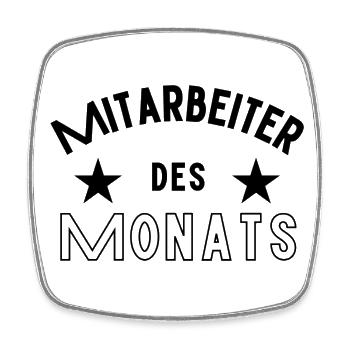Mitarbeiter des Monats - Viereckiger Kühlschrankmagnet - Weiß - Vorne