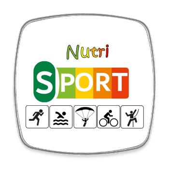 Nutri sport - Magnet carré - blanc - Devant