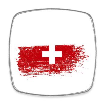 US Stars Swiss Cross Fusion - Square fridge magnet - white - Front