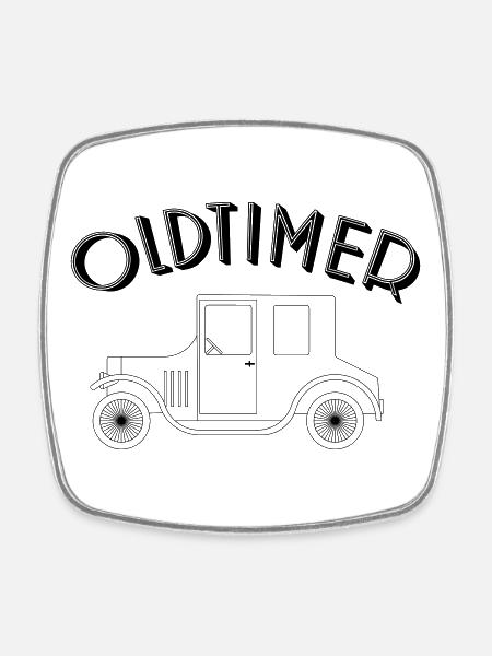 Classic Car Design - Classic Cars - Square fridge magnet - white