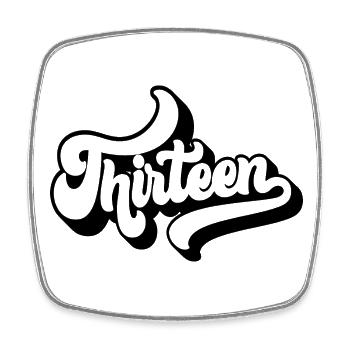 Cute 13th Birthday Gift 13 Years Old - Thirteen - Square fridge magnet - white - Front