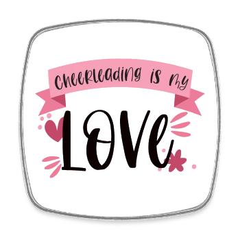 Cheerleading Cheerleader Cadeau d’amour - Magnet carré - blanc - Devant