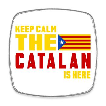 Keep Calm Katalonien Flaggen Design - Viereckiger Kühlschrankmagnet - Weiß - Vorne