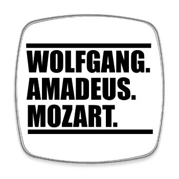 Wolfang Amadeus Mozart - Viereckiger Kühlschrankmagnet - Weiß - Vorne