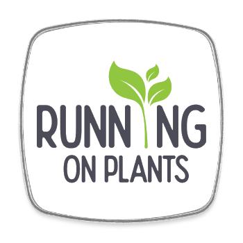 Running On Plants - Square fridge magnet - white - Front