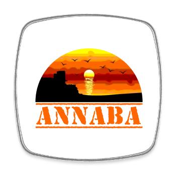 Annaba - Viereckiger Kühlschrankmagnet - Weiß - Vorne