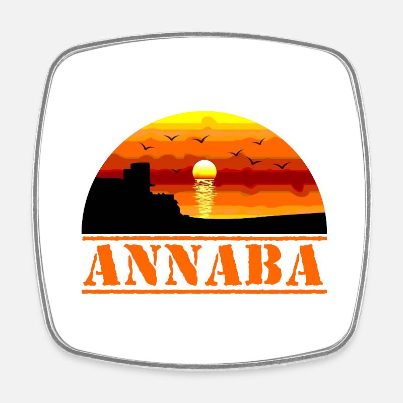 Annaba - Magnet carré - blanc