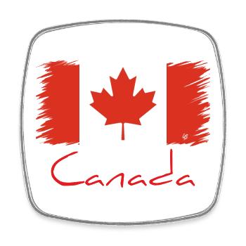Canada - Square fridge magnet - white - Front