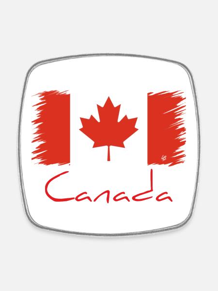 Canada - Magnet carré - blanc