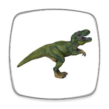 Tom T-Rex - Square fridge magnet - white - Front