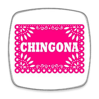 Chingona - Square fridge magnet - white - Front