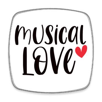 Musical Love Theater Drama Broadway Gift - Magnet carré - blanc - Devant