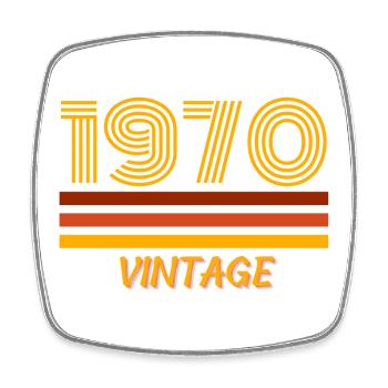 1970, vintage, année de naissance - Magnet carré - blanc - Devant
