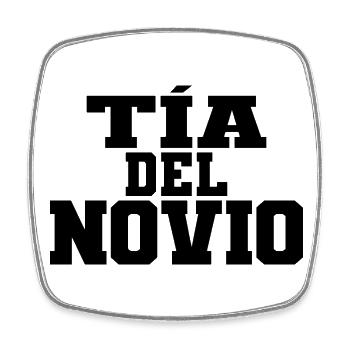 Tia del Novio Groom's Auntie Women Wedding Gift - Square fridge magnet - white - Front