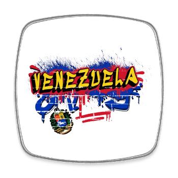 Venezuela graffiti flag design - Square fridge magnet - white - Front