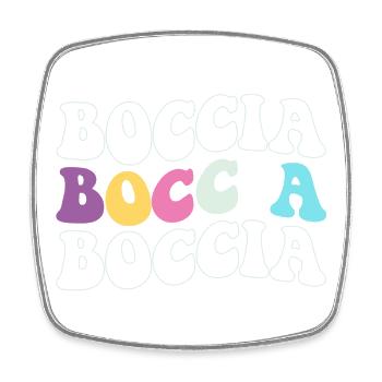 Bocciaspieler Bekleidung mit Boccia Kugeln Boccia - Viereckiger Kühlschrankmagnet - Weiß - Vorne