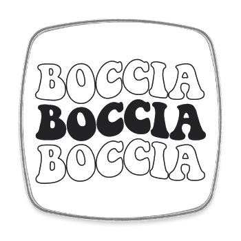 Bocciaspieler Bekleidung mit Boccia Kugeln Boccia - Viereckiger Kühlschrankmagnet - Weiß - Vorne