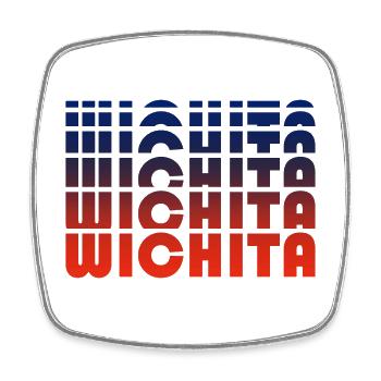 Wichita Gradient Blue-Ro Type Evolve - Square fridge magnet - white - Front