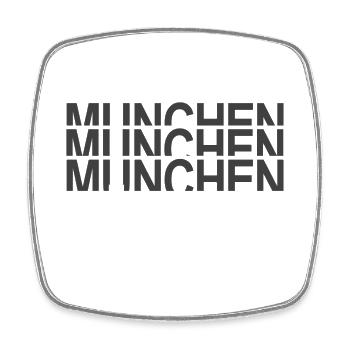 München - Viereckiger Kühlschrankmagnet - Weiß - Vorne