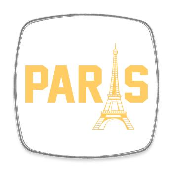 Paris - Viereckiger Kühlschrankmagnet - Weiß - Vorne