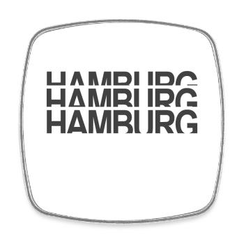 Hamburg - Viereckiger Kühlschrankmagnet - Weiß - Vorne