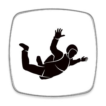 Fallschirm Springer Skydiving Fallschirmspringer - Viereckiger Kühlschrankmagnet - Weiß - Vorne