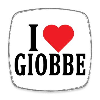 t-shirt J’adore Giobbe idée cadeau t-shirt - Magnet carré - blanc - Devant