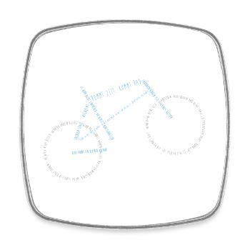 Radfahren, Zitate, Geschenkidee, Sportler - Viereckiger Kühlschrankmagnet - Weiß - Vorne