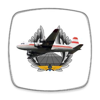 DC-4 - Viereckiger Kühlschrankmagnet - Weiß - Vorne