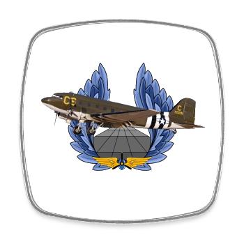 C-47 DC-3 - Square fridge magnet - white - Front