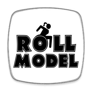 Every wheelchair user is a role model * - Square fridge magnet - white - Front