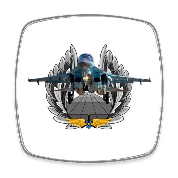 Su-34 - Square fridge magnet - white - Front