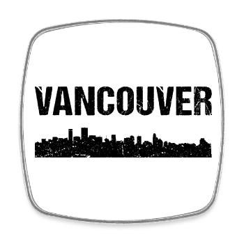 Vancouver Skyline - Viereckiger Kühlschrankmagnet - Weiß - Vorne