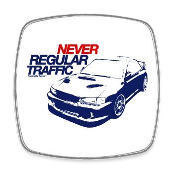NEVER REGULAR TRAFFIC - Calamita quadrata da frigo - bianco - Fronte
