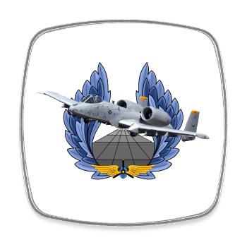 A-10 Thunderbolt - Viereckiger Kühlschrankmagnet - Weiß - Vorne