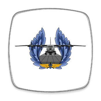 An-12 - Viereckiger Kühlschrankmagnet - Weiß - Vorne