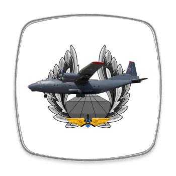 An-12 - Viereckiger Kühlschrankmagnet - Weiß - Vorne