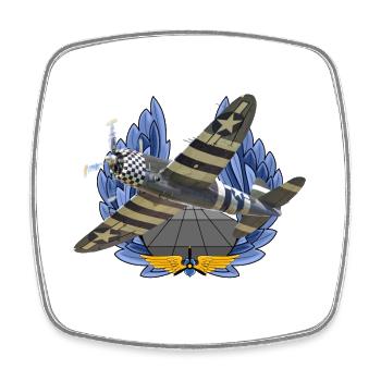 P-47 Thunderbolt - Square fridge magnet - white - Front