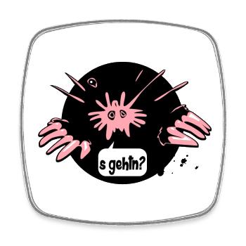 s gehtn? - Sternmull - Tag der Erde - Maulwurf - Viereckiger Kühlschrankmagnet - Weiß - Vorne