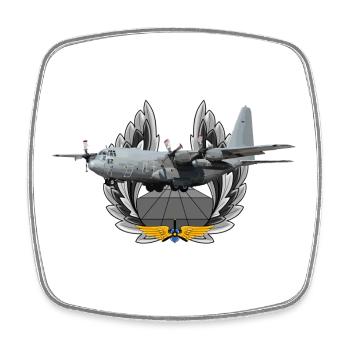 C-130 Hercules - Viereckiger Kühlschrankmagnet - Weiß - Vorne